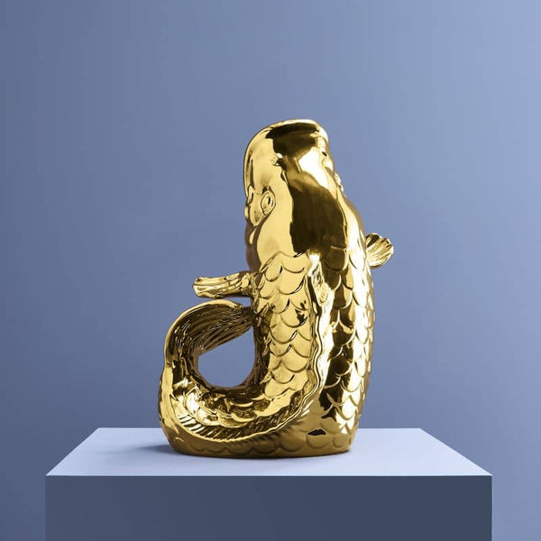 Sculpture/Vase Poisson Blubb doré