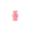 Ronde kaarsenhouder in de vorm van toffee - Keramiek - Roze/Neon - 8,5 x 8,5 x 13 cm
