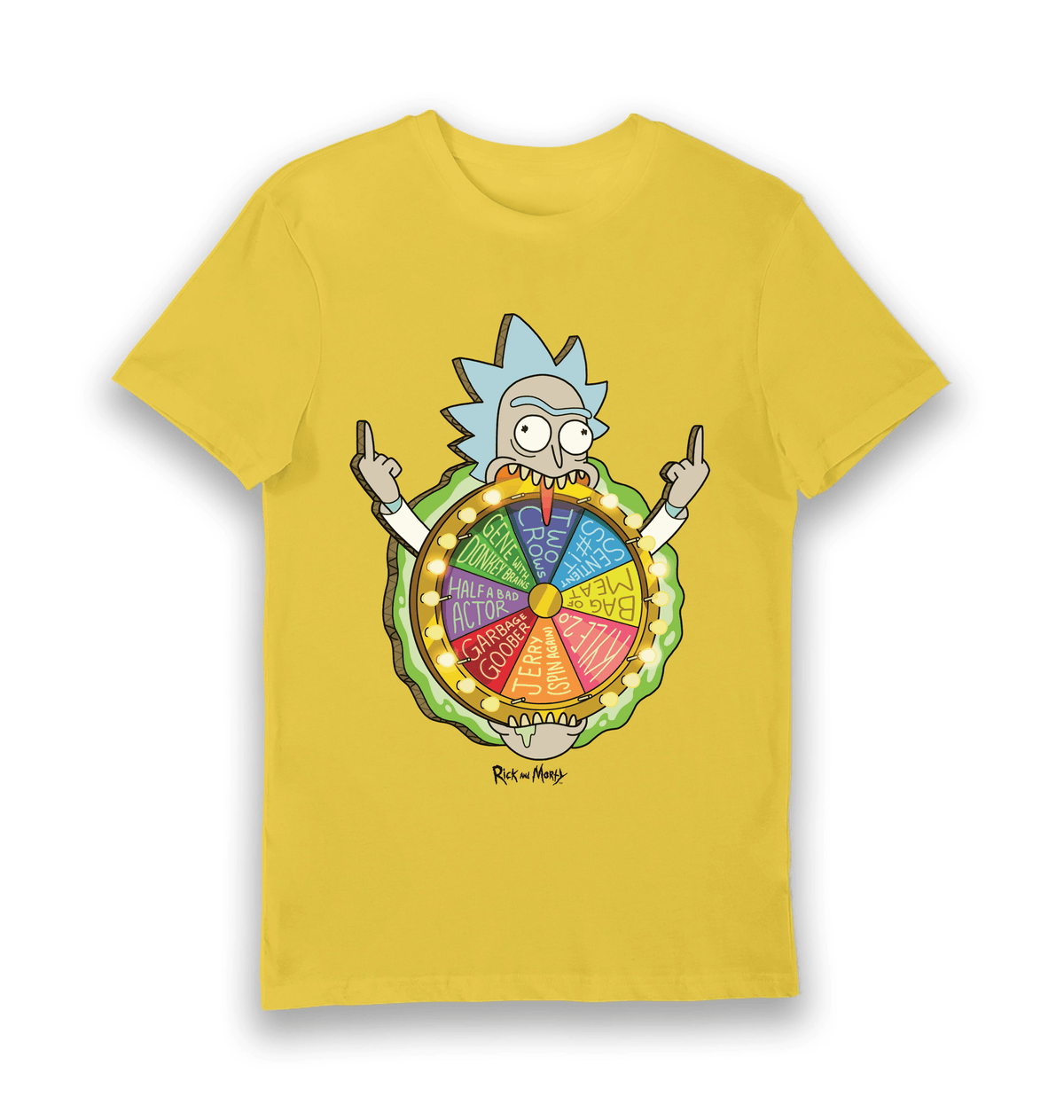 T-shirt adulte Rick and Morty Spin the Wheel