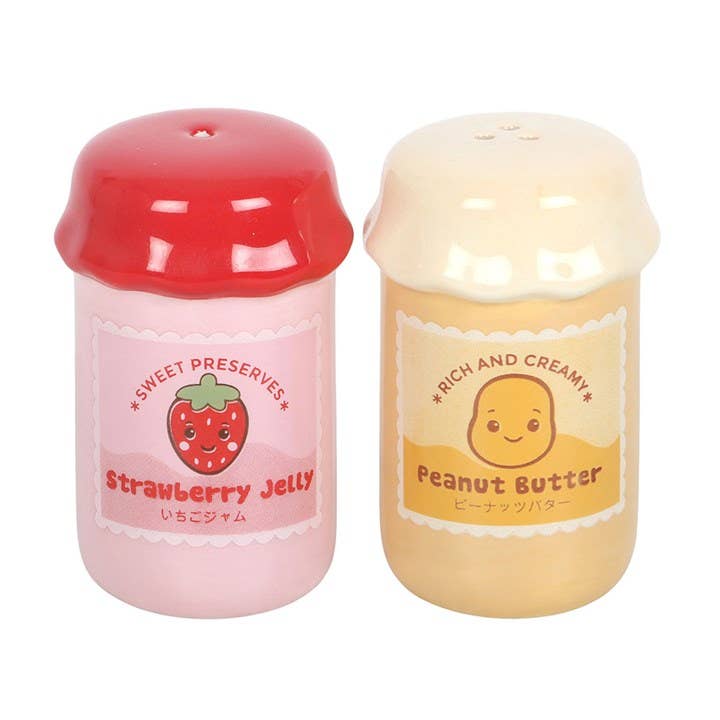 Sel et poivre Pot de beurre de cacahuète et de gelée