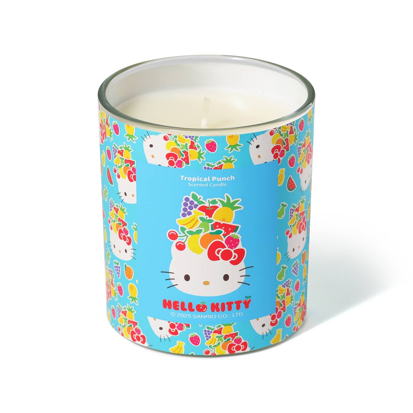 Bougie Bleue Imprimé Original Hello Kitty, Parfum Punch Tropical