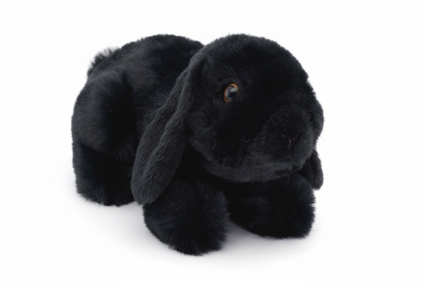 Peluche Lapin Bélier, couché (noir) Uni Toys