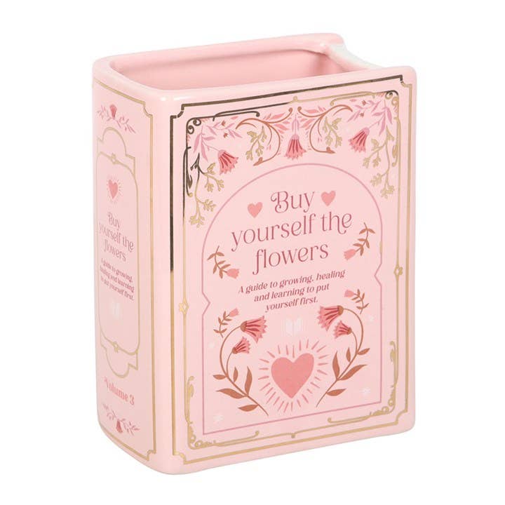 Pink Book Shaped Vase