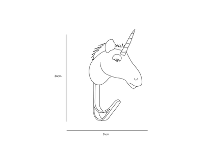 White Unicorn Coat Rack