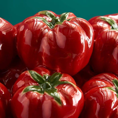 Vase Tomate, Grès Rouge, 33,5 x 32 x 33 cm Fait main