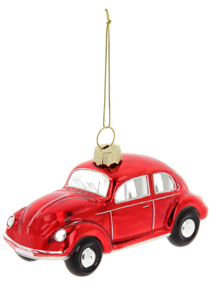 Rode VW Kever kerstdecoratie