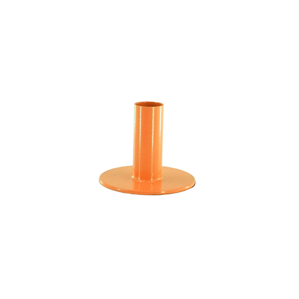 Bougeoir - Basique - Métal - Orange - 8x8x6,5cm