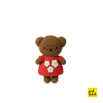 Peluche Barbara – Robe d’anniversaire rouge