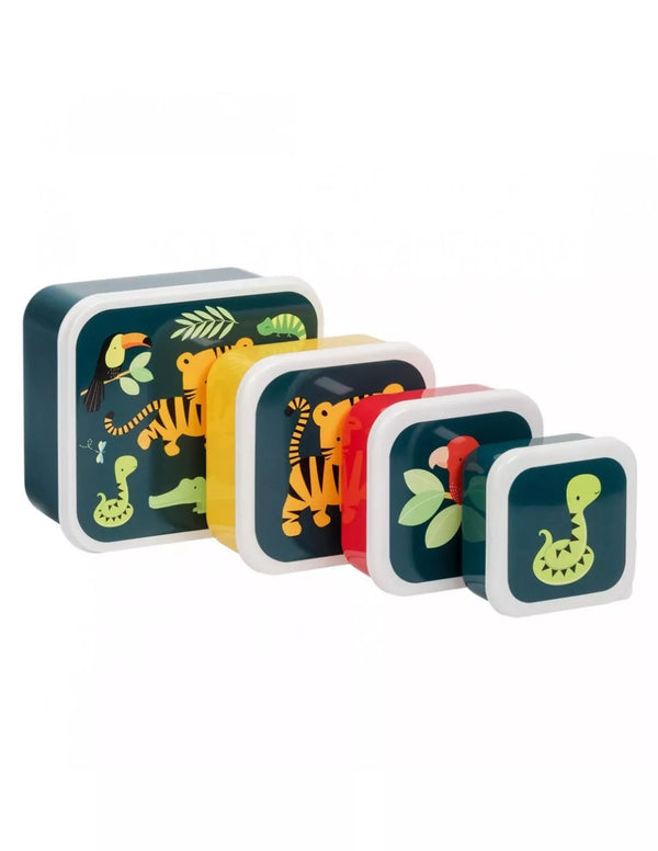 Set van 4 Tiger snack- en lunchboxen