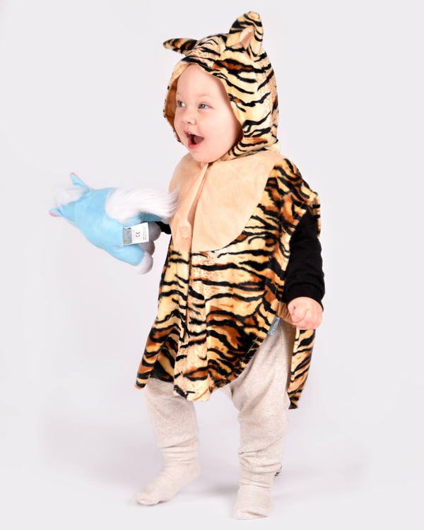 Mini cape tigre pour enfants 1 à 4 ans, tailles 86-110