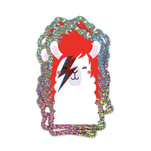 Autocollant Pailleté Lama David Bowie Ziggy Stardust