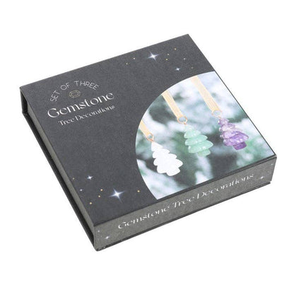 Ensemble de 3 décorations de sapin de Noël en cristal