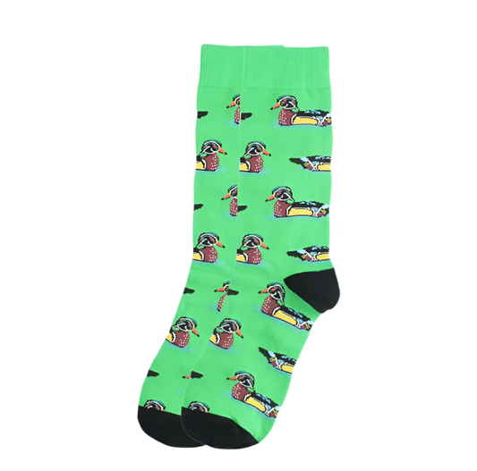 Neon Mallard Duck Socks