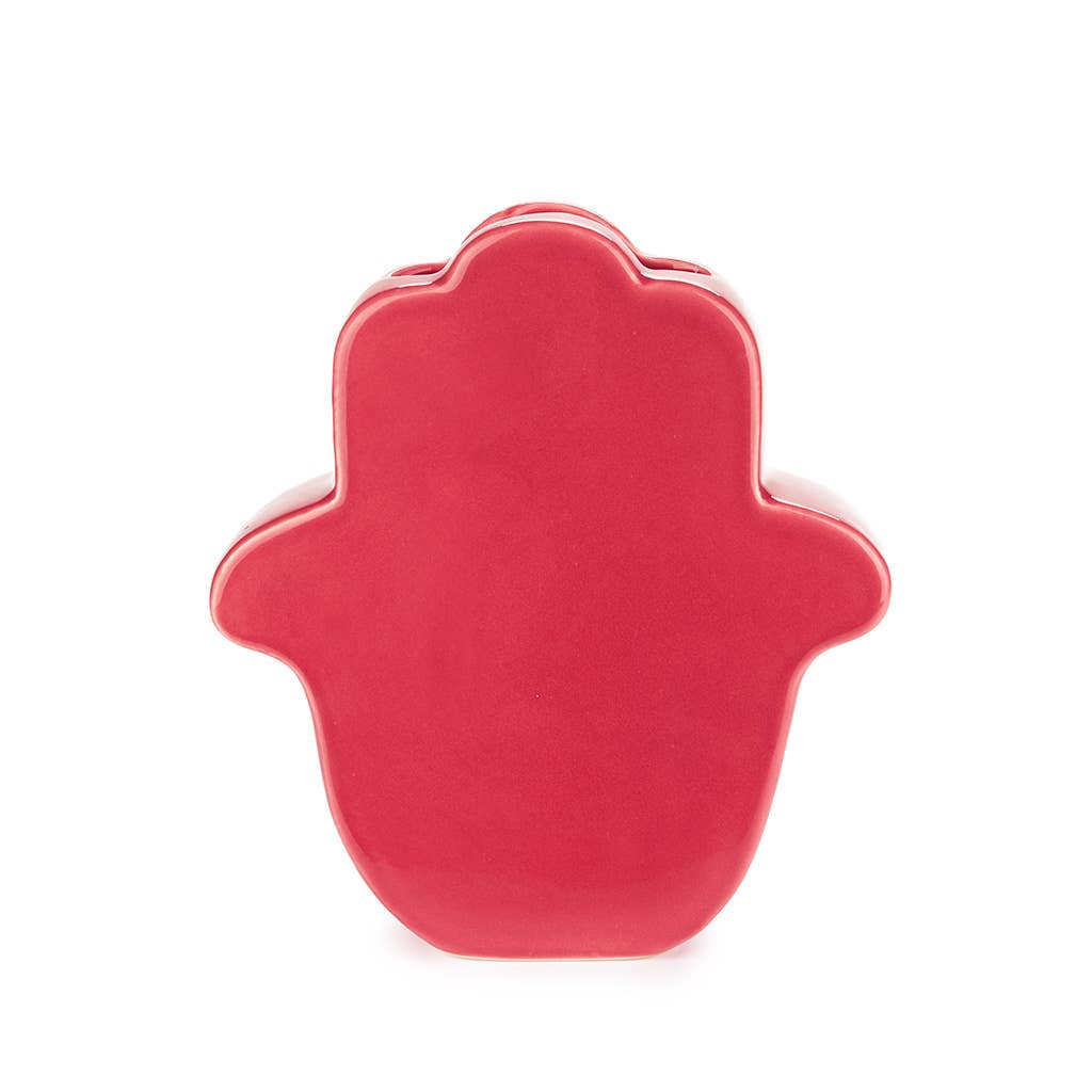 Vase, Lucky Hand, red, ceramic