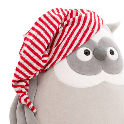 Chouette en peluche avec bonnet de nuit