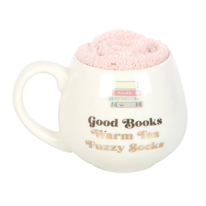 Ensemble de Tasse et Chaussettes "Good Books"
