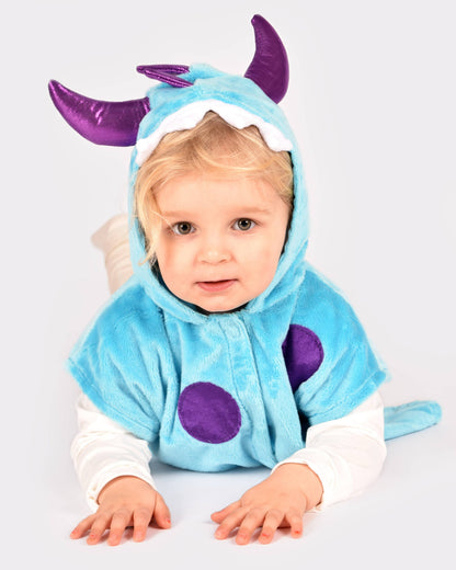 Cape Mini Monstre Bleu Taille 86-110 cm 1-4 ans
