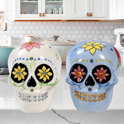 Day of the Dead Skull Salt and Pepper Shaker Set