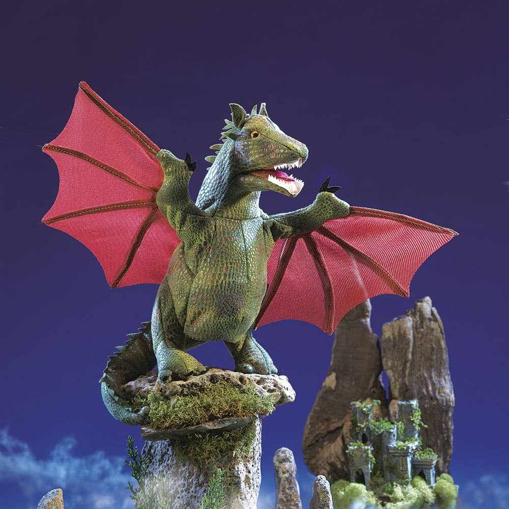 Marionnette à main Dragon avec ailes