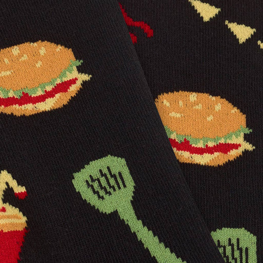 Children's socks in cotton, durable and fun. Burger