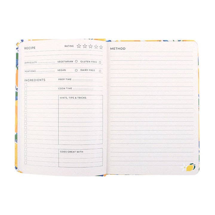 Recipe Journal A5 Italian Lemons