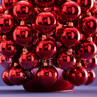 Vase Boule de Noël, Rouge