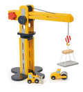Grue avec 2 Voitures de Construction
