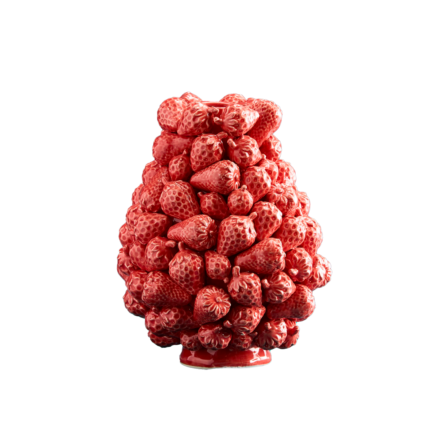Vase Fraise, Rouge Grès, 20 x 20 x 25 cm