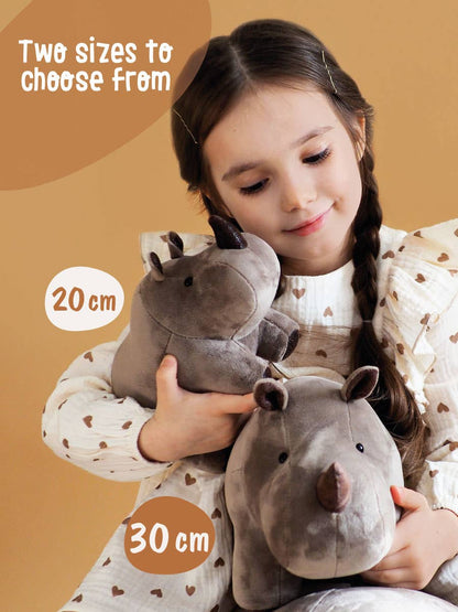 Pluche neushoorn van Orange Life (20 cm)