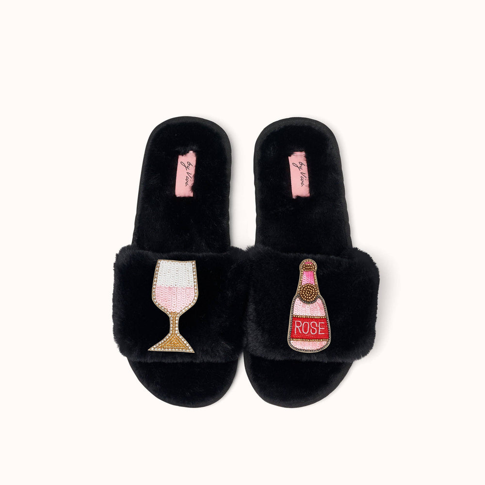 Paire de Broches pour Chaussons - Vin Rosé