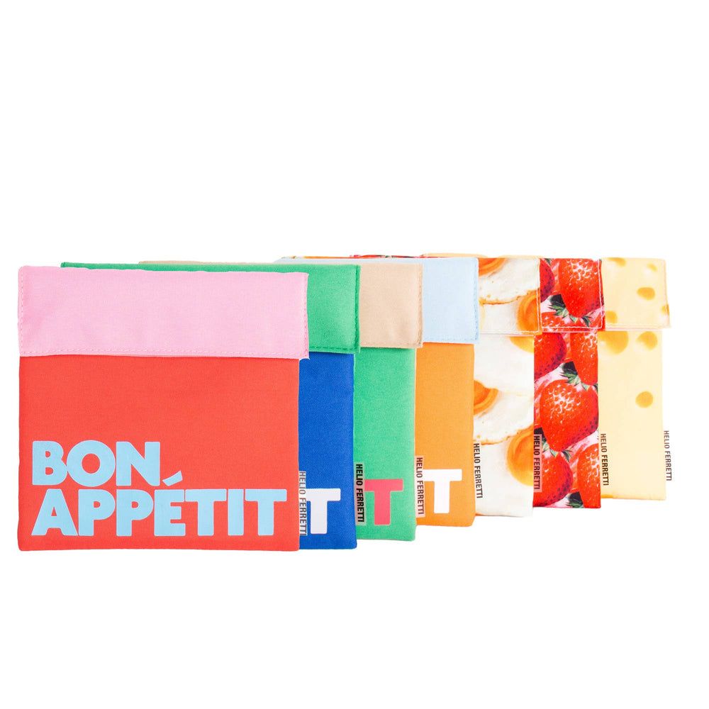 Sac à Goûter Anti Taches Orange “Bon Appétit”