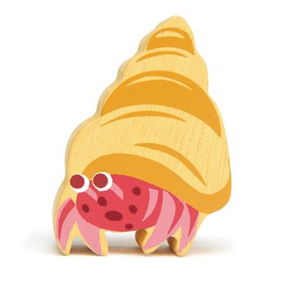 Tender Leaf Animaux: ANIMAL MARIN/CRABE ERMITE, en bois, 3+