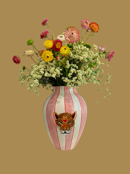 Grand vase léopard