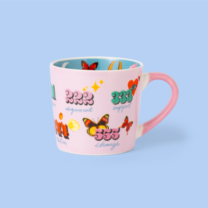 Tasse Rose avec Numéros Angéliques
