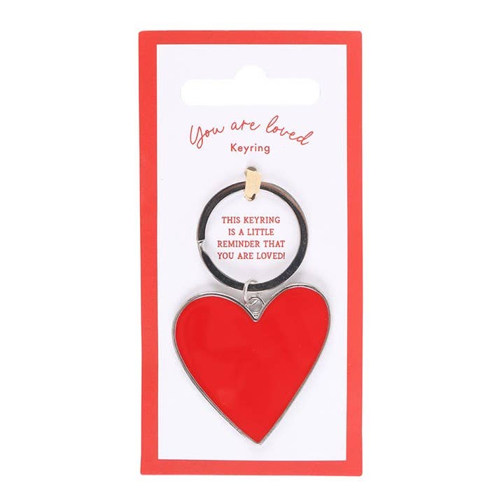 Porte-clés en Forme de Cœur « You Are Loved »