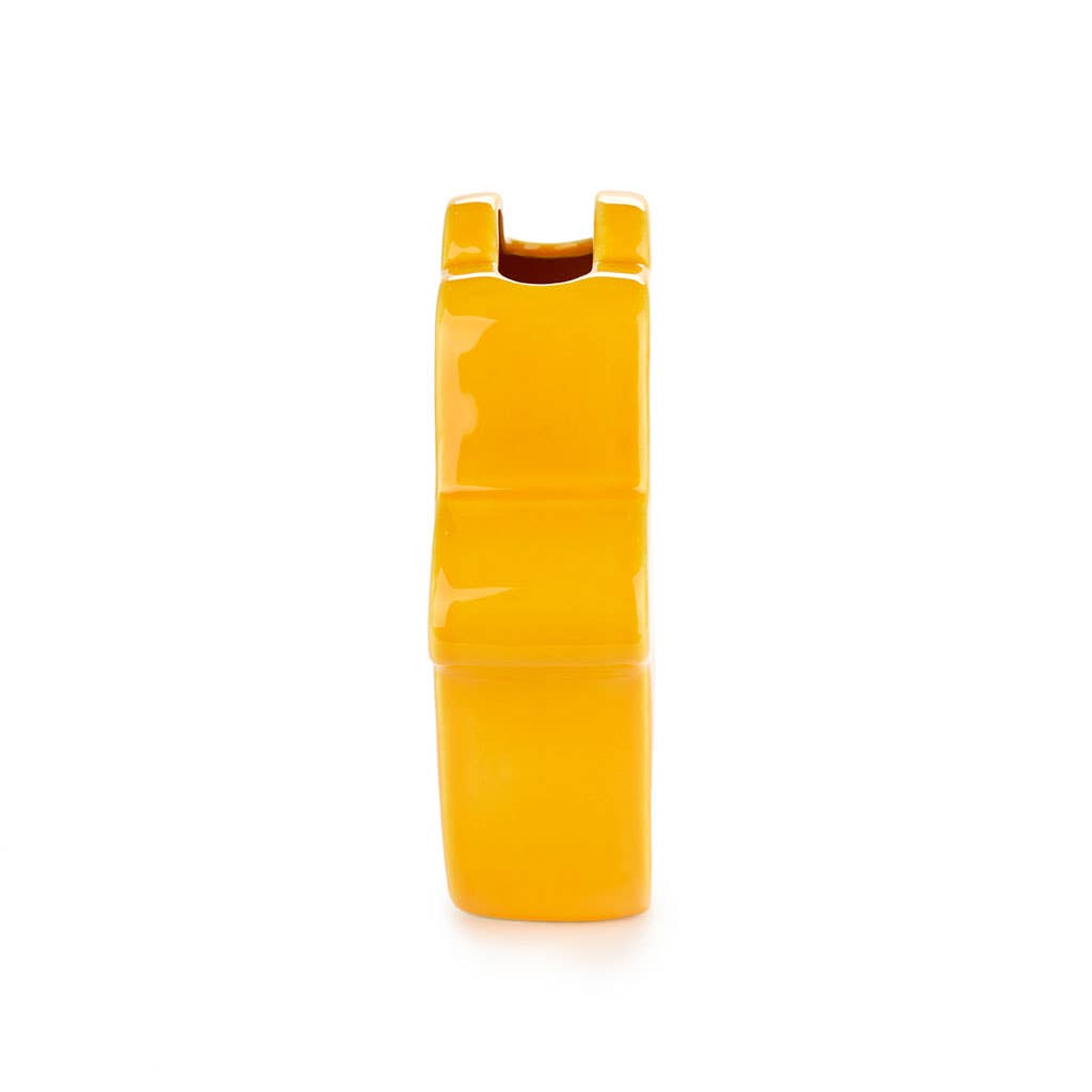 Vase, Lucky Hand, yellow, ceramic