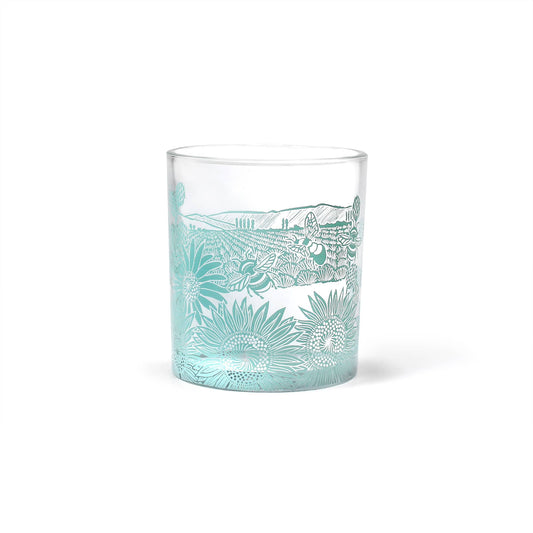 Zonnebloem Bij Blauw Glazen Tumbler