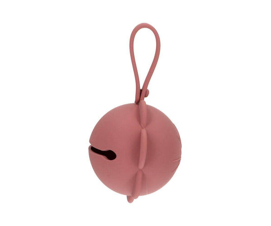 Porte-sucette en silicone Fleur brique