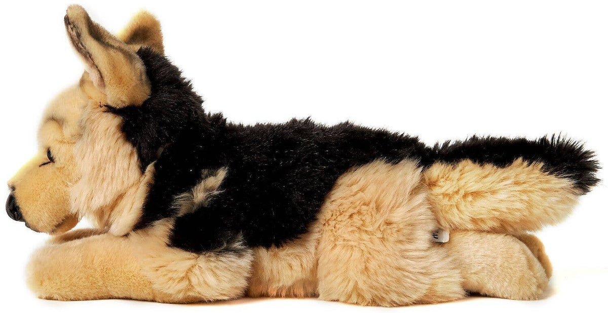 Peluche Berger allemand, couché - 37 cm (longueur)