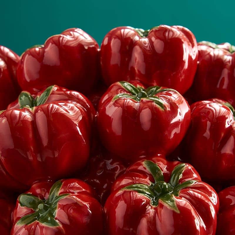 Vase Tomate, Grès Rouge, 33,5 x 32 x 33 cm Fait main