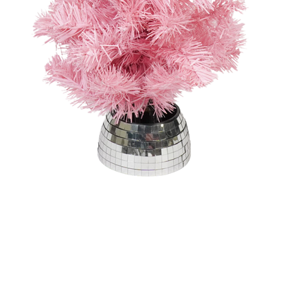 Kunstkerstboom - LED-verlichting - Werkt op batterijen - Roze - 50 cm