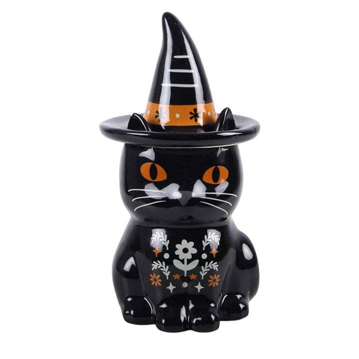 Brûle-parfum Halloween Chat noir Frightful Folk