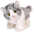 Peluche Chaton Gris-blanc Debout