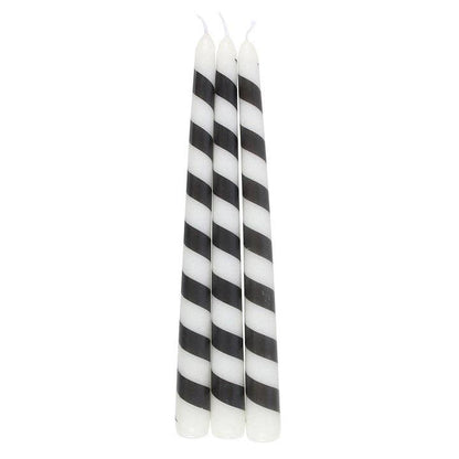 Black striped Creepmas candles