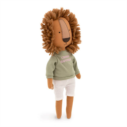 Simon the Lion Plush Toy: Green T-shirt and Mermaid Tail Outfit - 29 cm