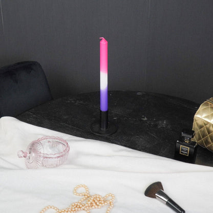 Bougeoir - Basique - Métal - Noir - 8x8x6,5cm