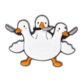 Pin's Duck Blanc à 3 Têtes