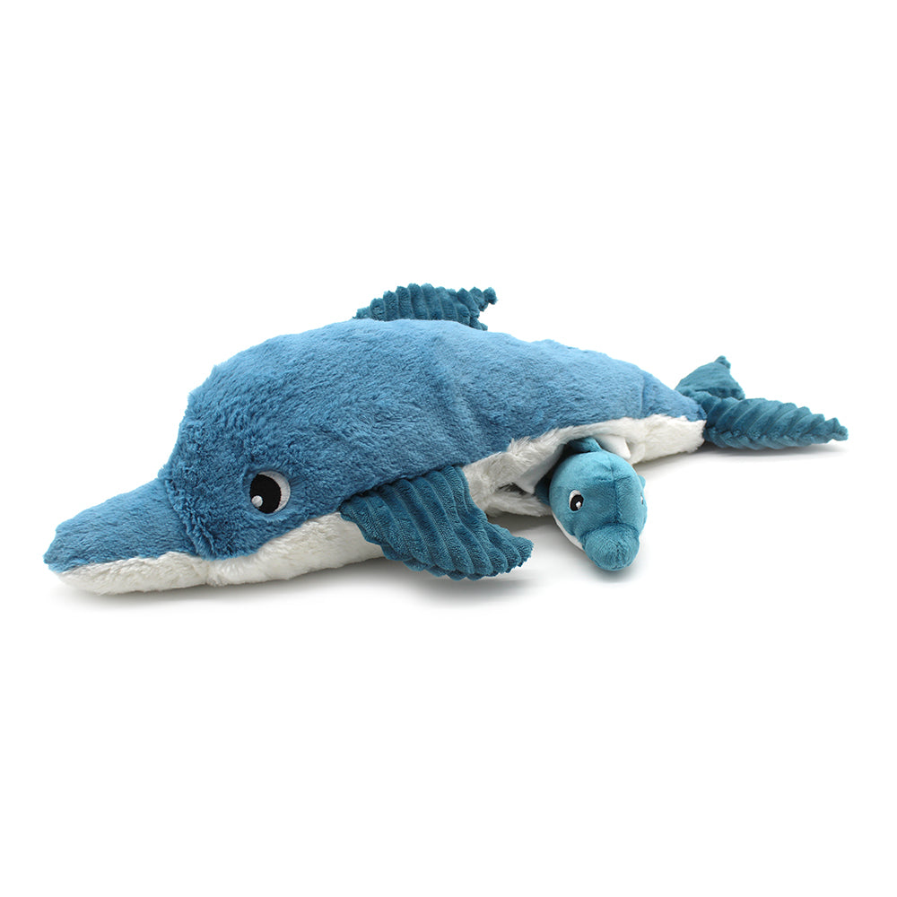 Peluche dauphin Tofou maman et son bébé bleu – Les Ptipotos