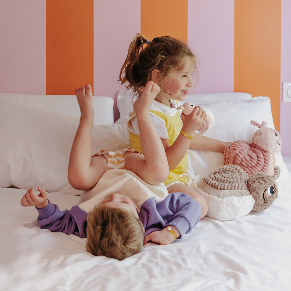 Peluche escargot Speedou maman et son bébé marron beige – Les Ptipotos