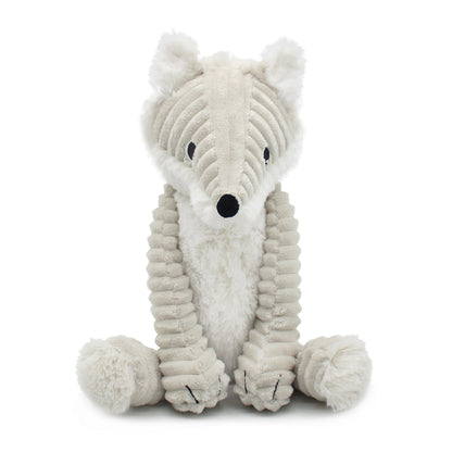 Peluche renard arctique Frimou maman et son bébé gris clair – Les Ptipotos – vue 4